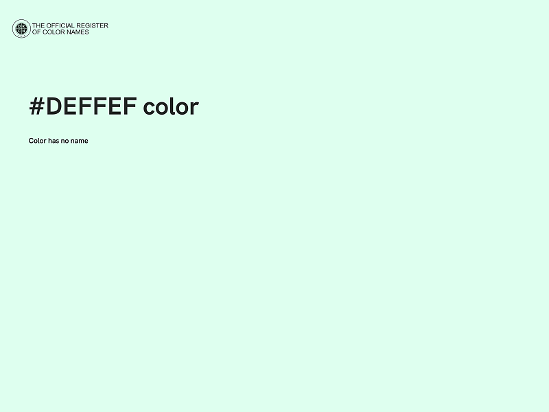 #DEFFEF color image