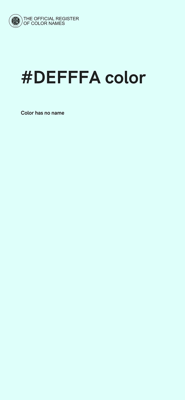 #DEFFFA color image