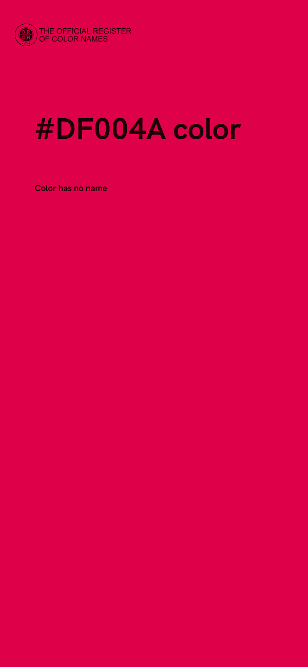 #DF004A color image