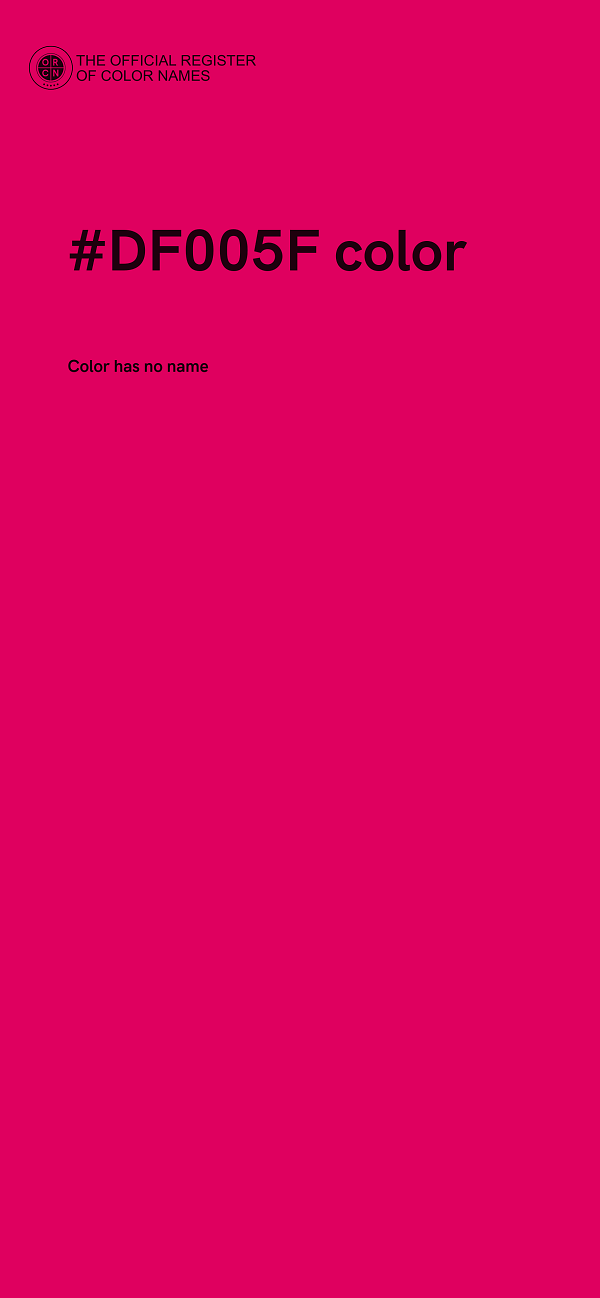 #DF005F color image