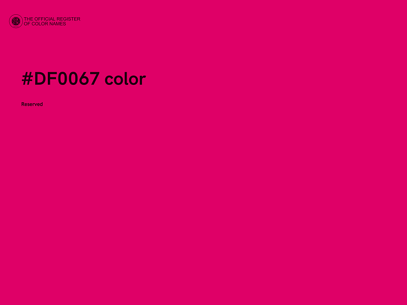 #DF0067 color image