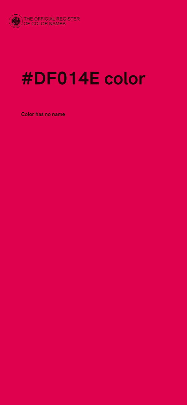 #DF014E color image