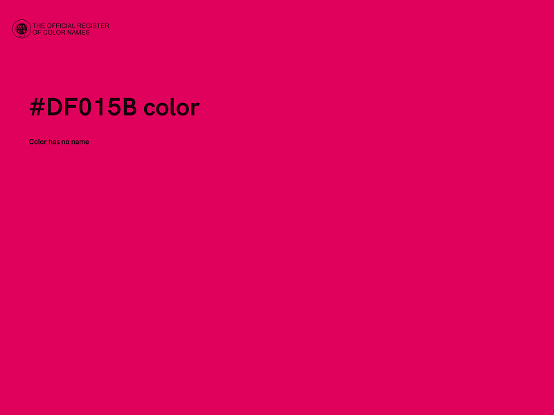 #DF015B color image