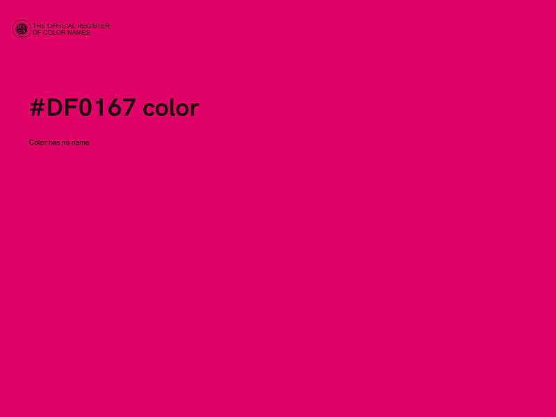 #DF0167 color image