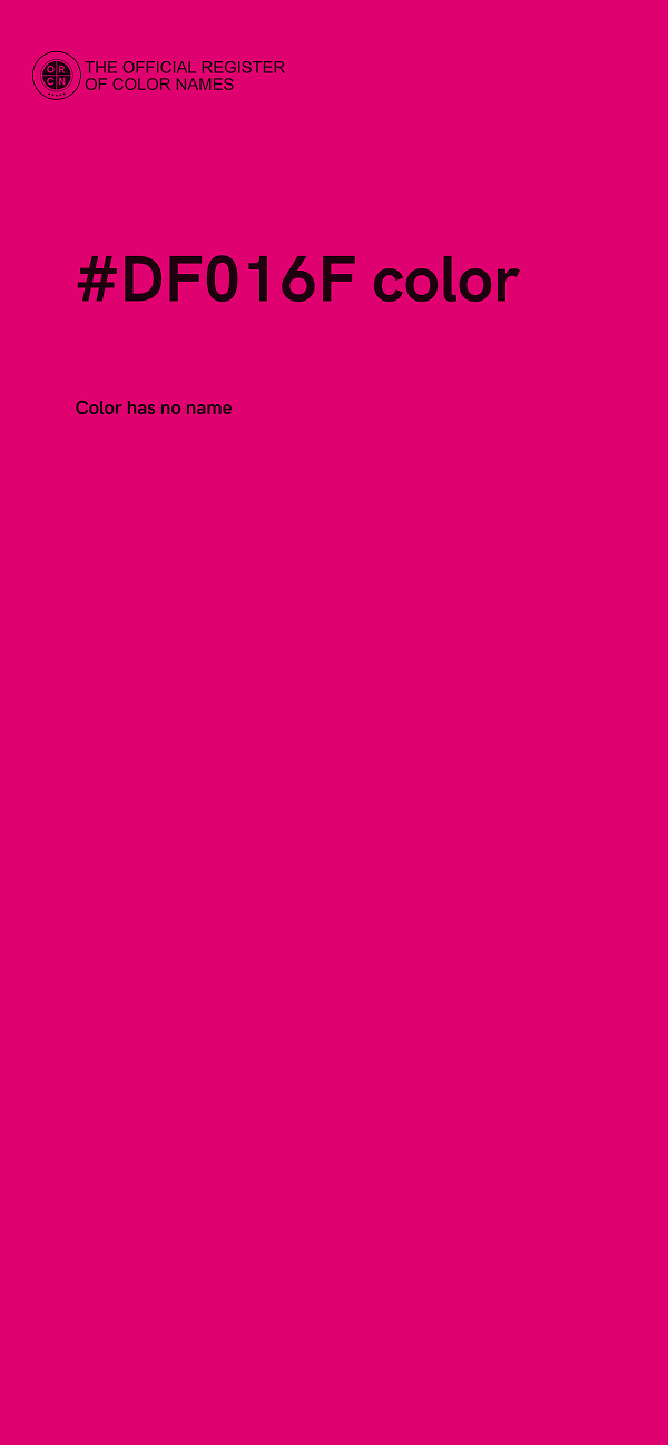 #DF016F color image