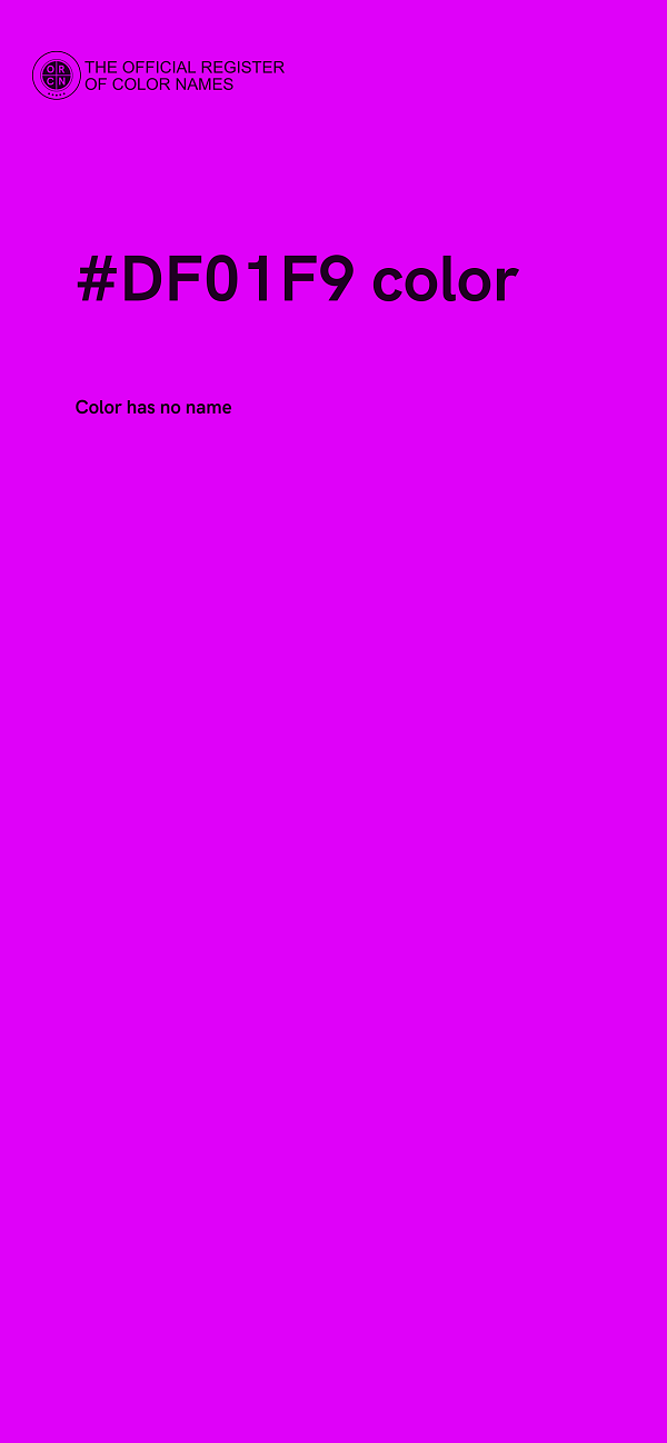 #DF01F9 color image