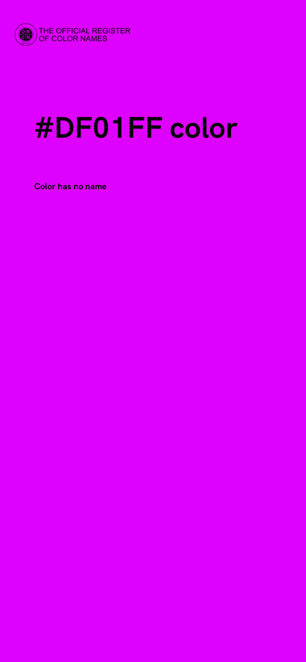 #DF01FF color image
