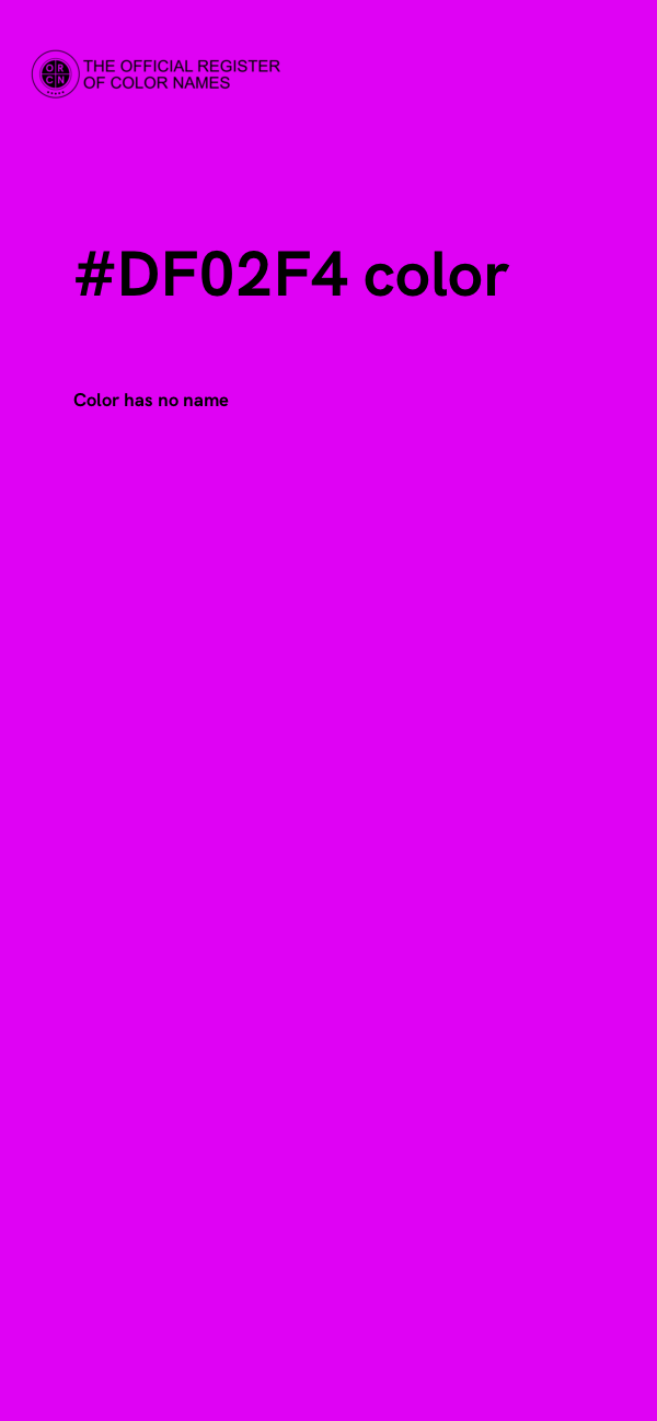 #DF02F4 color image