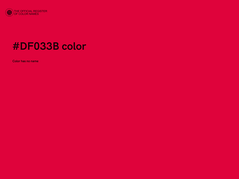 #DF033B color image