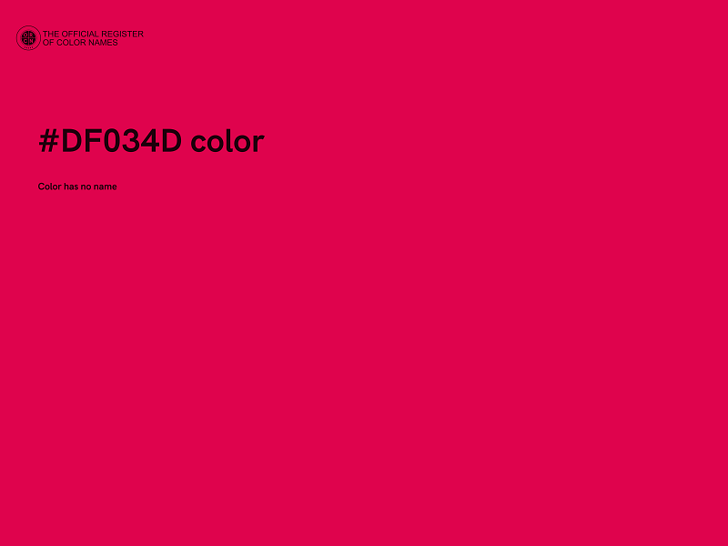 #DF034D color image