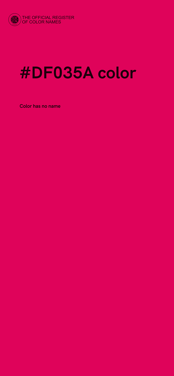 #DF035A color image