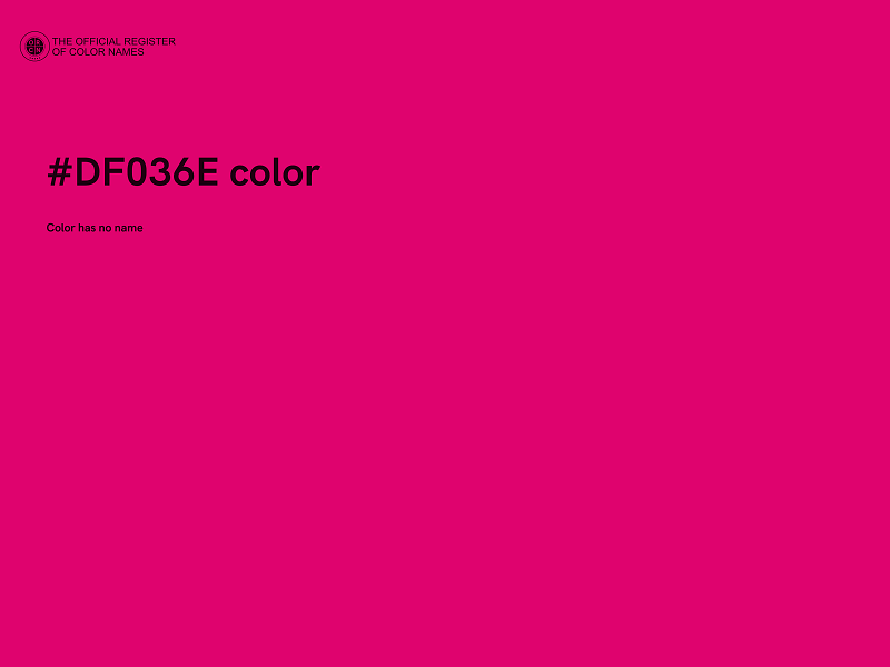 #DF036E color image