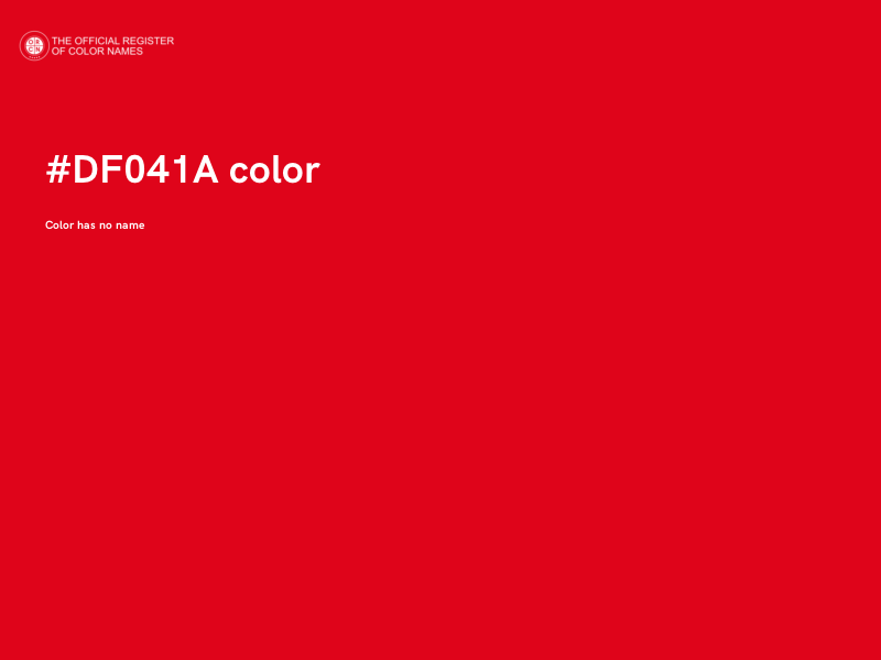 #DF041A color image