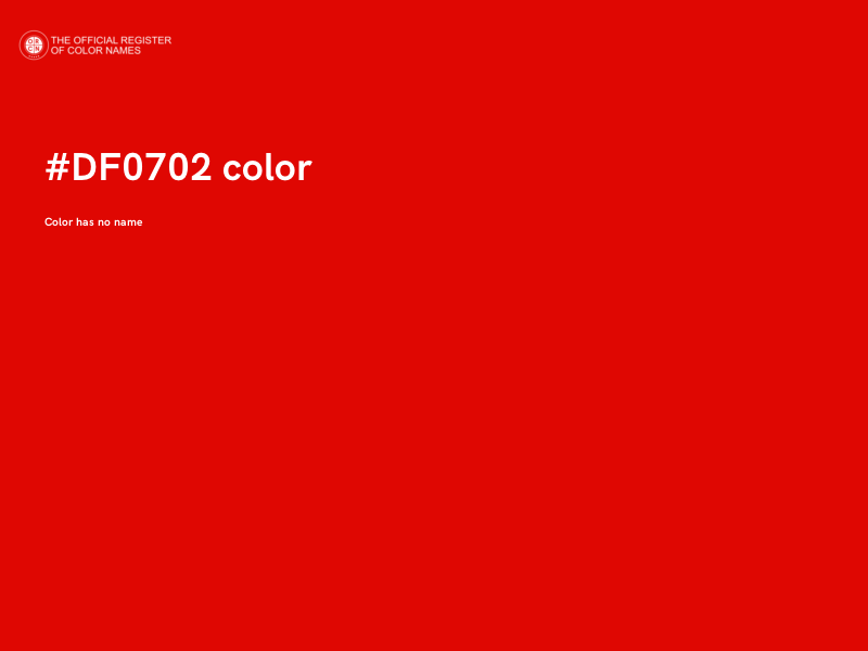 #DF0702 color image
