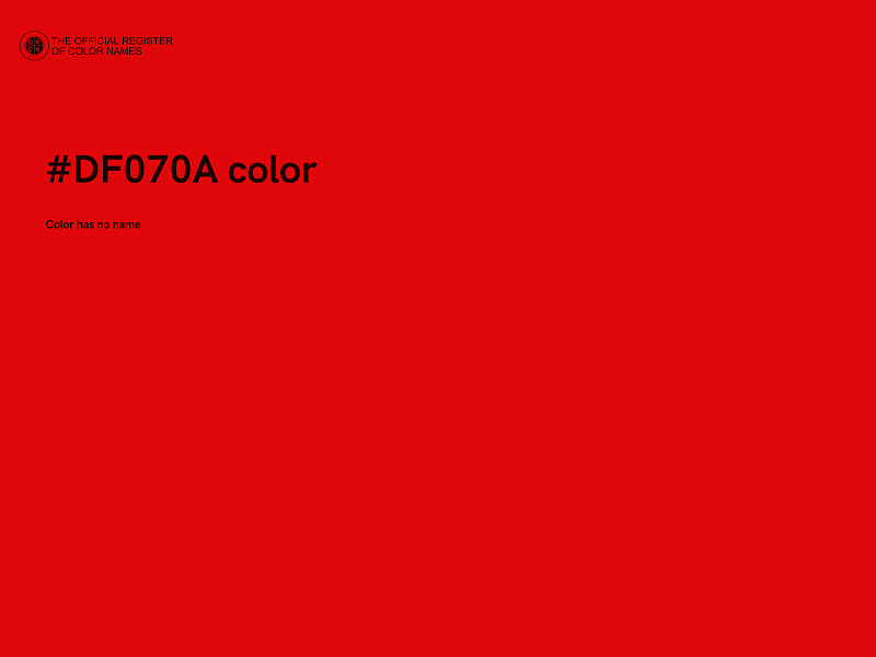 #DF070A color image