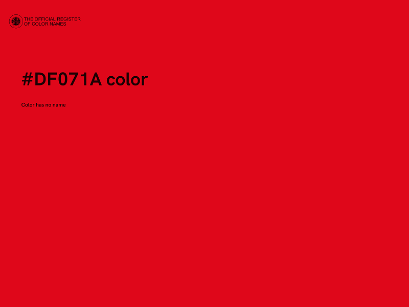 #DF071A color image