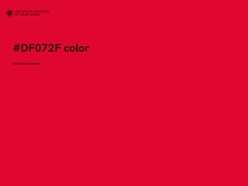 #DF072F color image