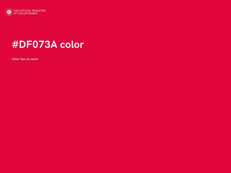 #DF073A color image
