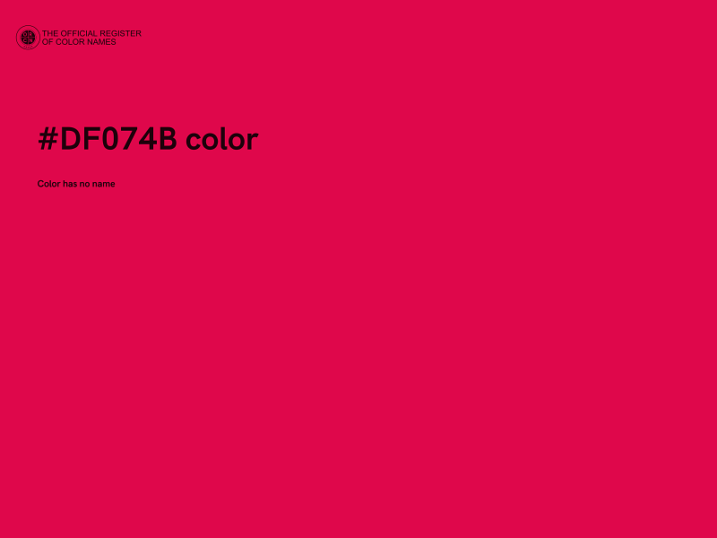 #DF074B color image
