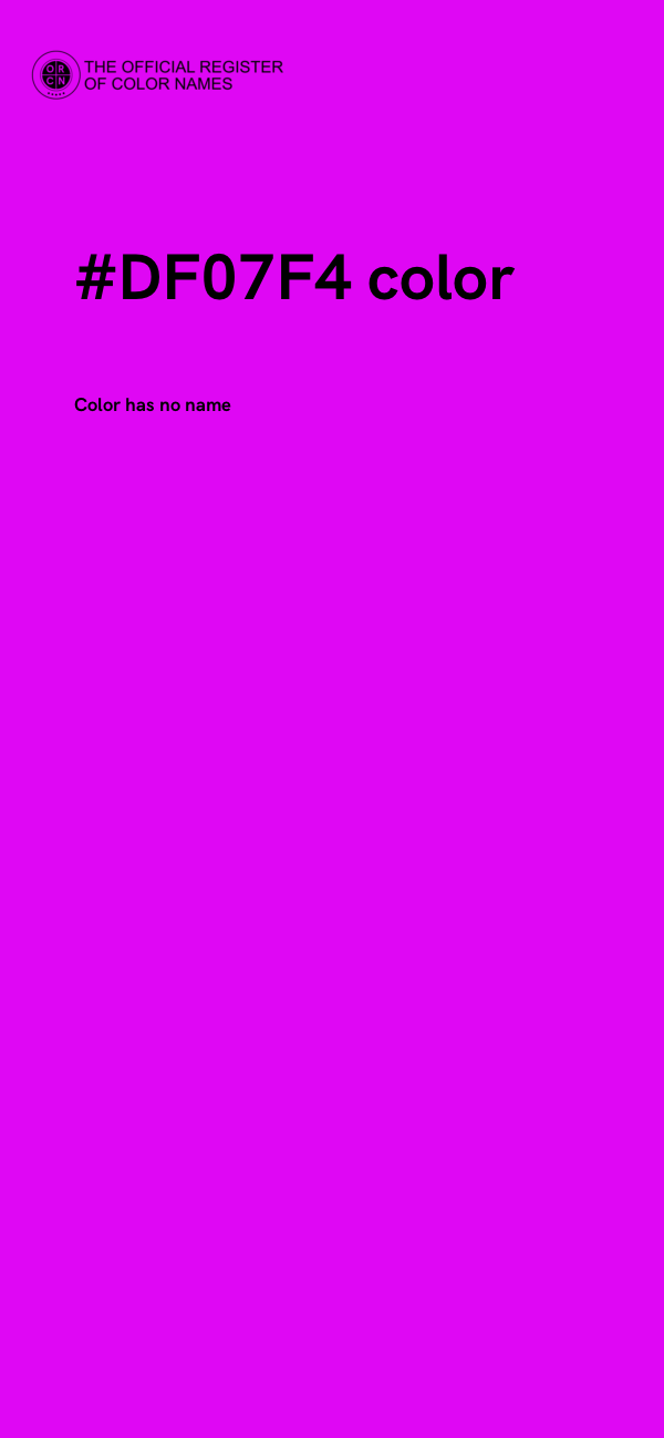 #DF07F4 color image