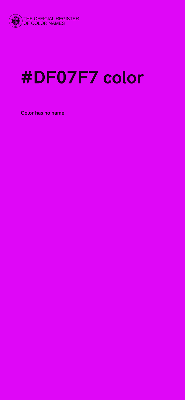 #DF07F7 color image