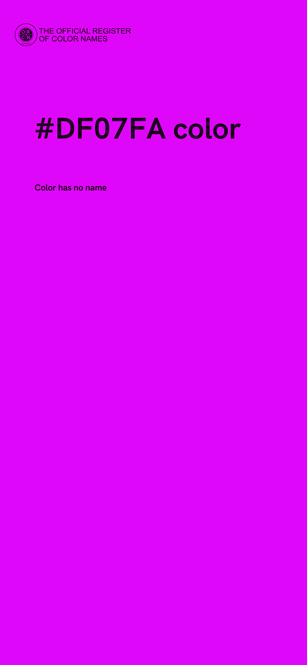 #DF07FA color image