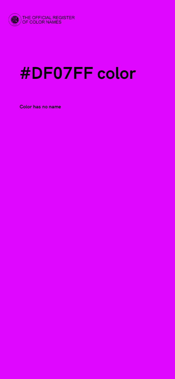 #DF07FF color image