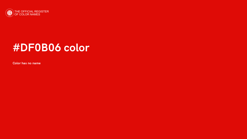 #DF0B06 color image