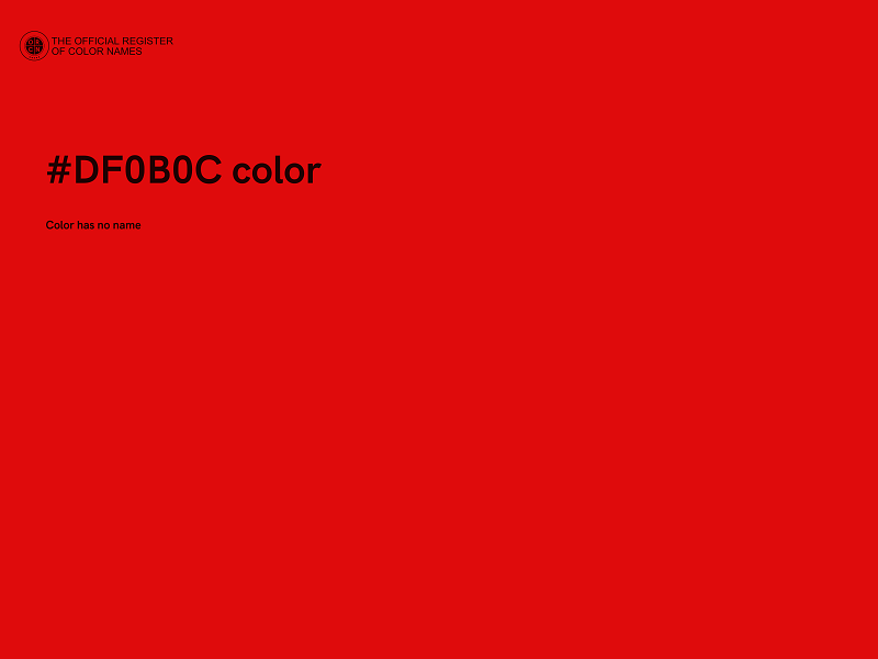 #DF0B0C color image