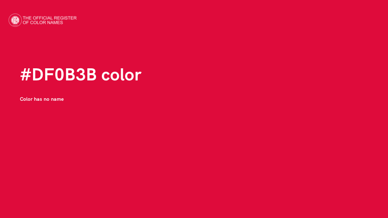 #DF0B3B color image