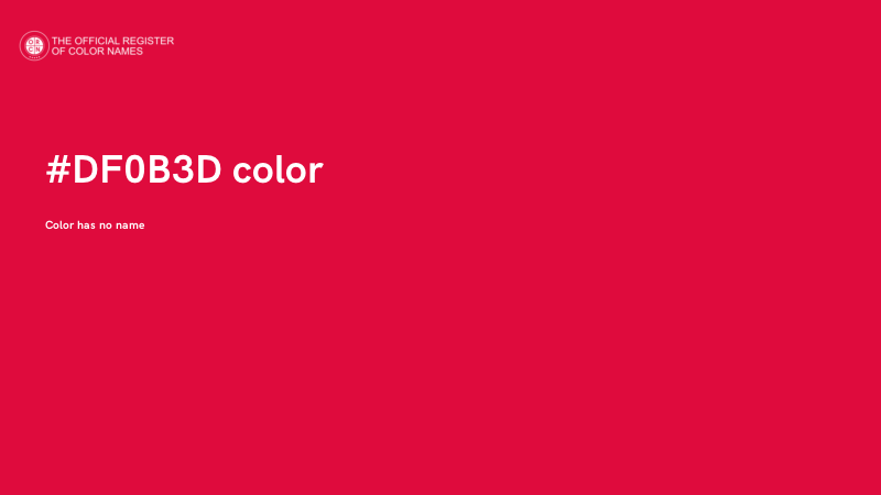 #DF0B3D color image