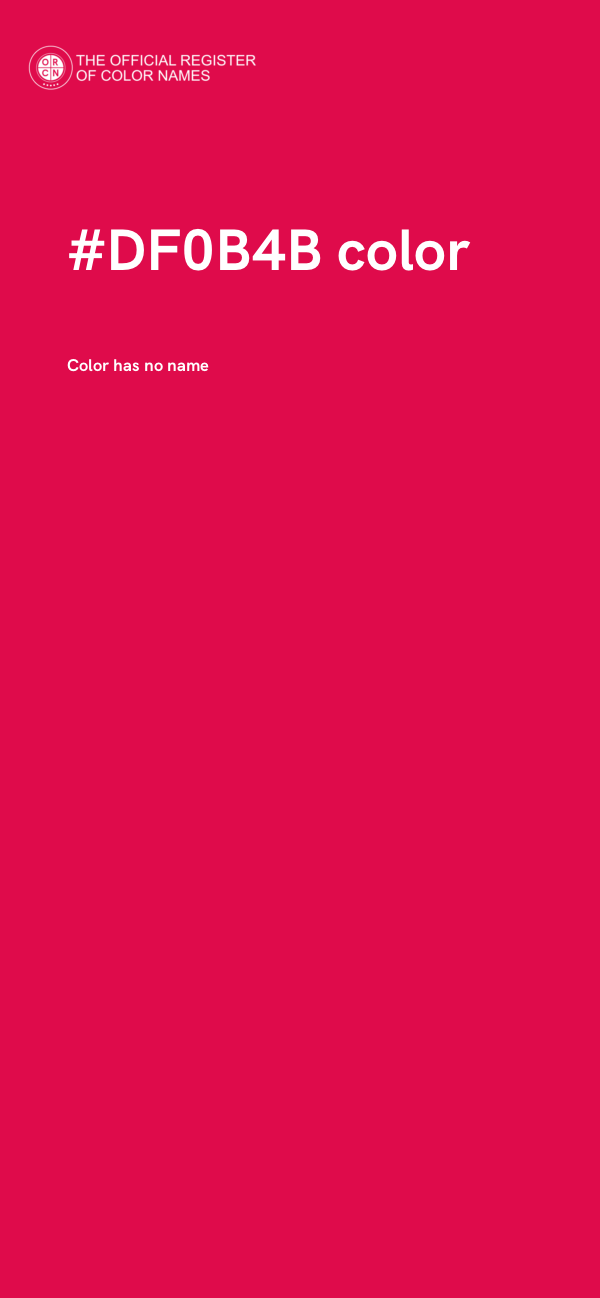 #DF0B4B color image