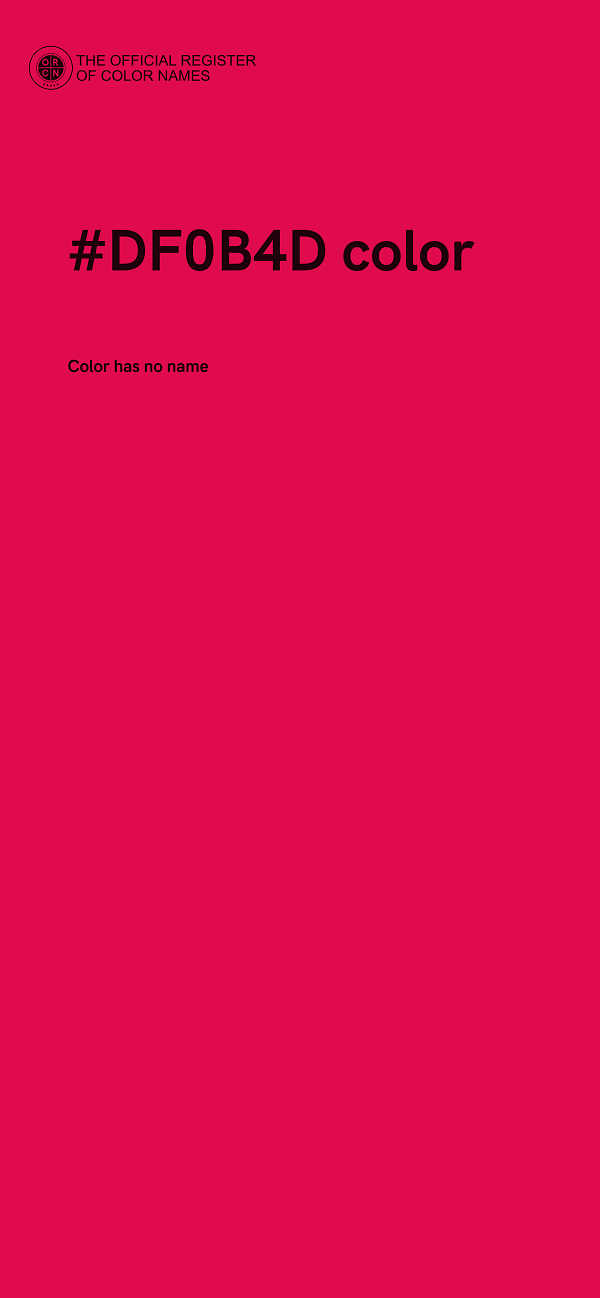 #DF0B4D color image