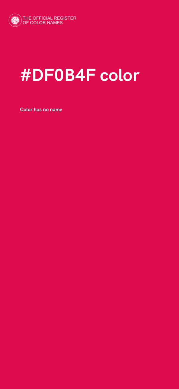 #DF0B4F color image