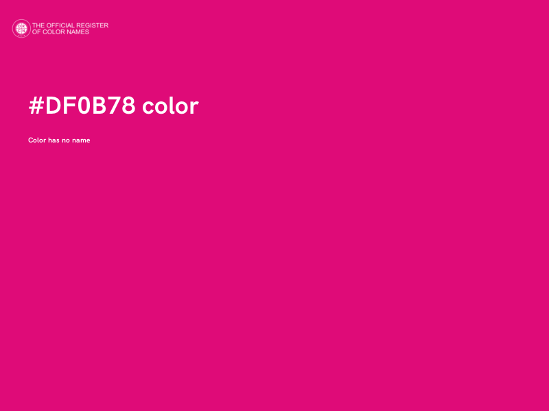 #DF0B78 color image