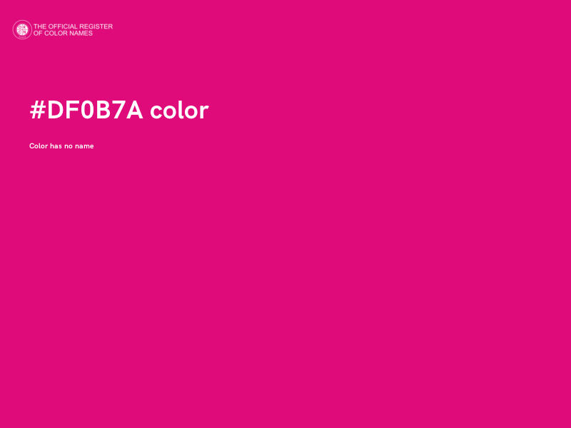 #DF0B7A color image