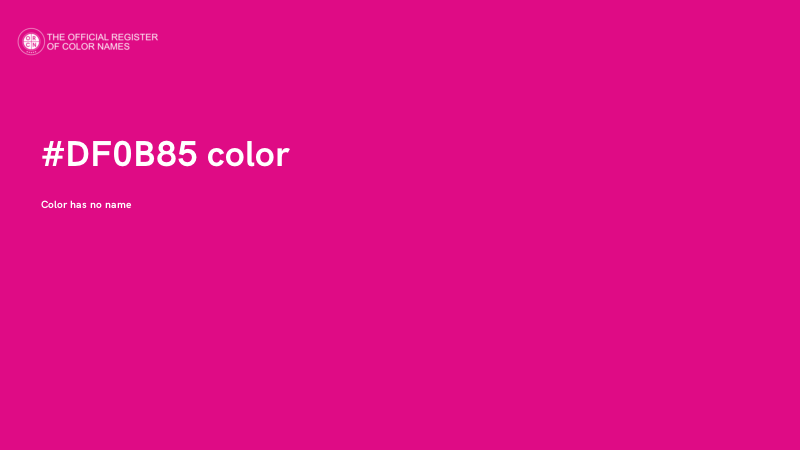 #DF0B85 color image