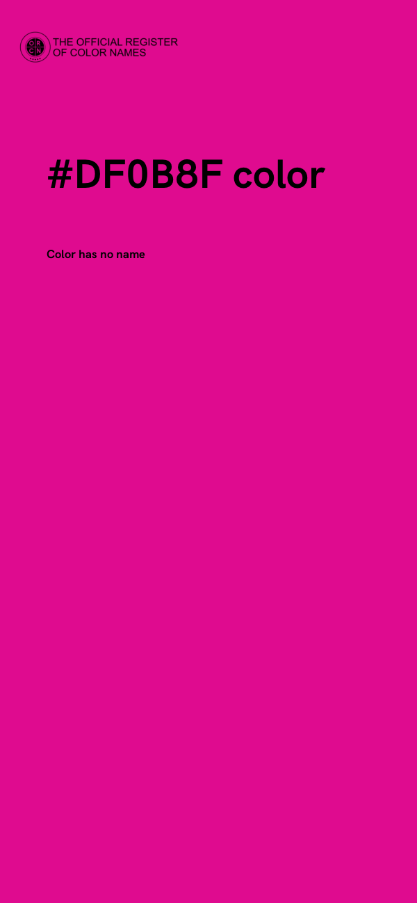#DF0B8F color image
