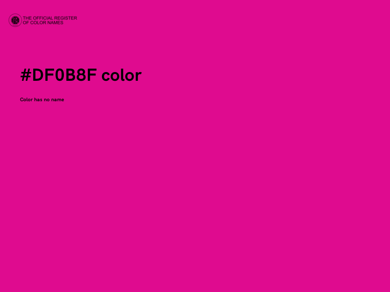 #DF0B8F color image