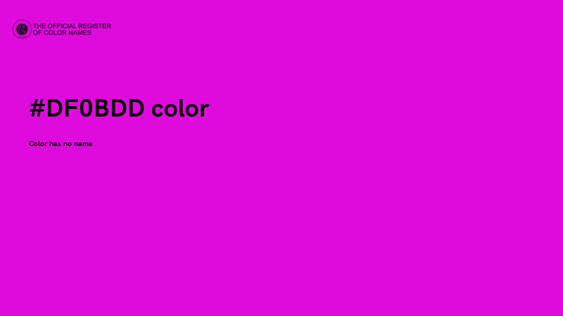 #DF0BDD color image