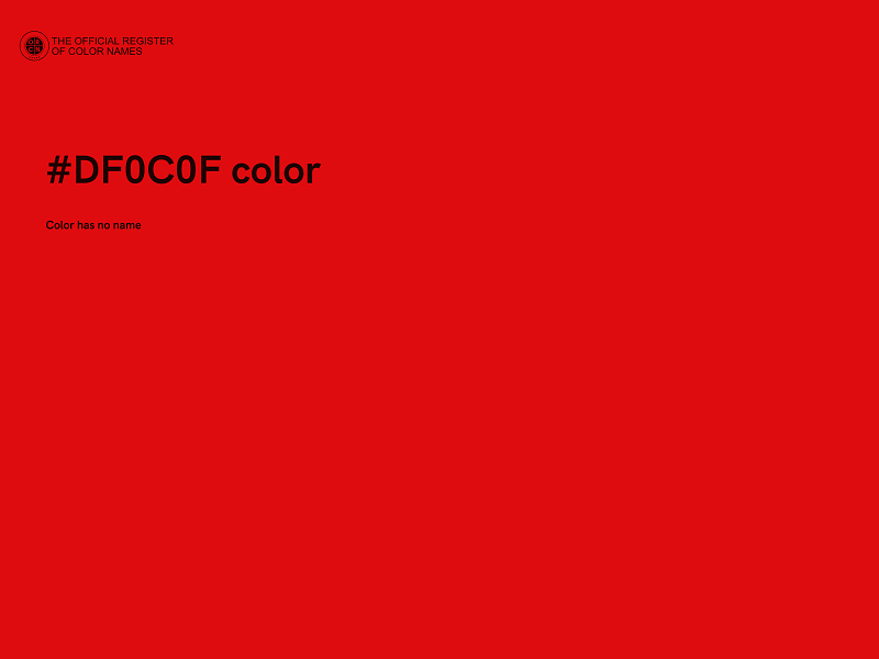 #DF0C0F color image