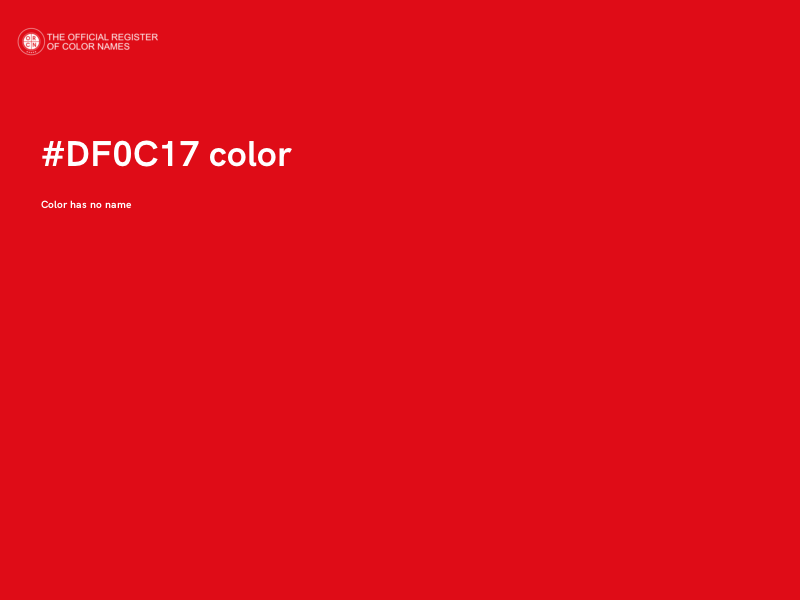 #DF0C17 color image