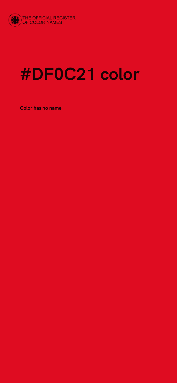 #DF0C21 color image