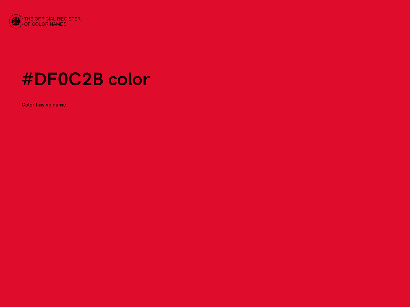 #DF0C2B color image