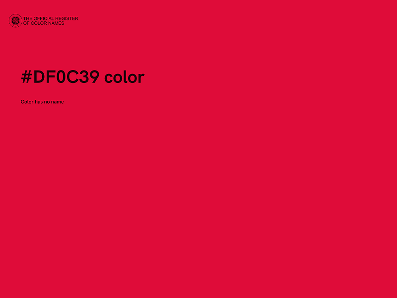 #DF0C39 color image