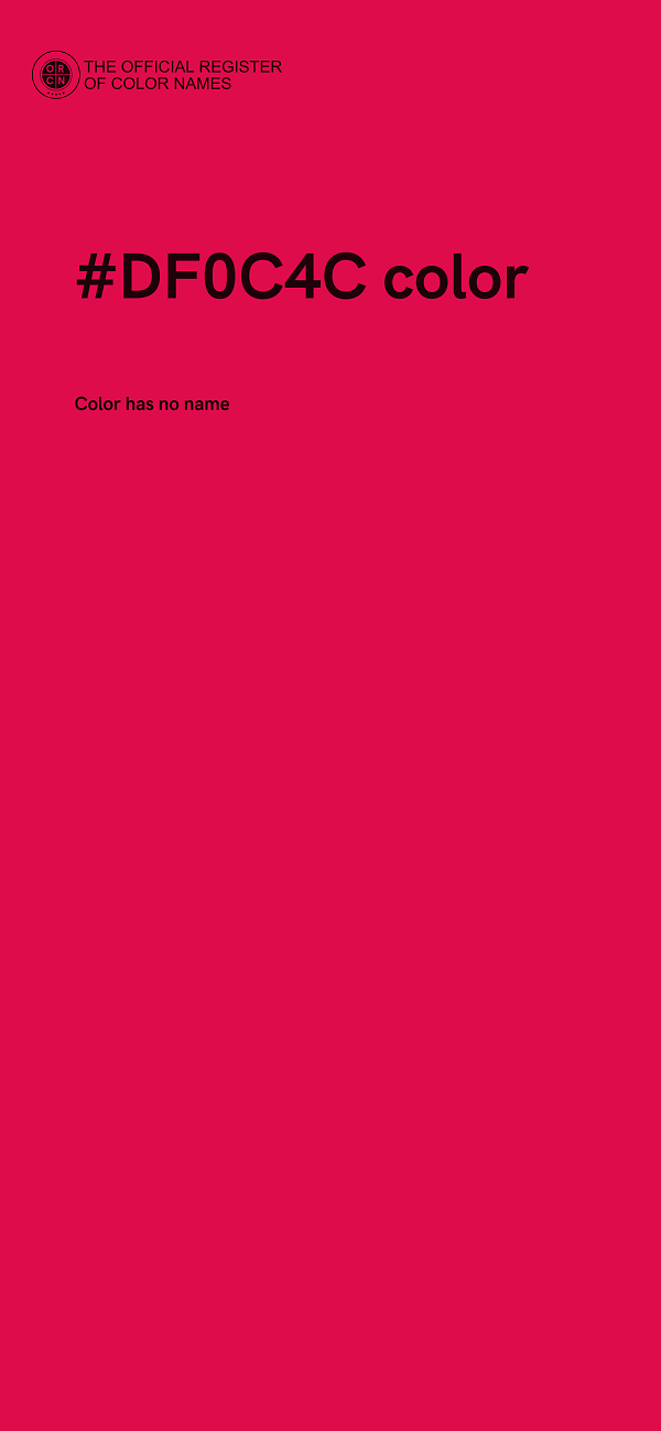 #DF0C4C color image