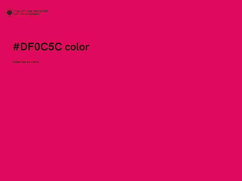 #DF0C5C color image