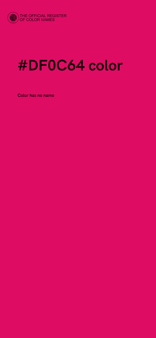 #DF0C64 color image