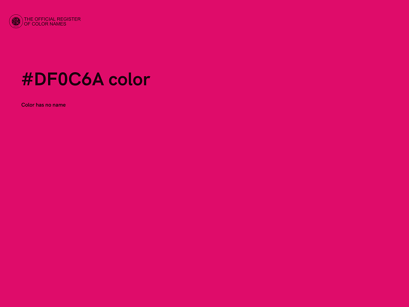 #DF0C6A color image