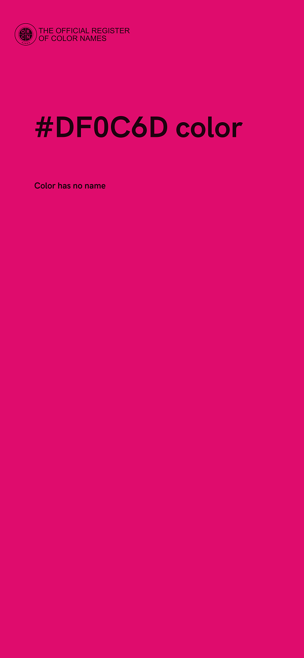 #DF0C6D color image